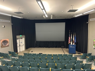Large Stage Draperies installed for Berkeley Lab's Auditorium