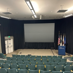 Large Stage Draperies installed for Berkeley Lab's Auditorium