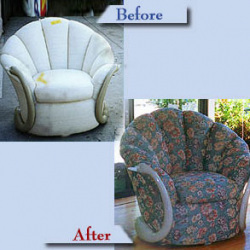 Reupholstered Chair (Before & After)