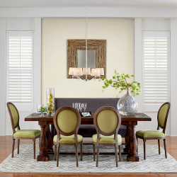 White Shutters in Dining Room